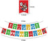 Mario Brothers Party Supplies Mario Birthday Party Supplies Mario Balloons Banner Cake Toppers for Party Decorations, Set of 57 Pcs