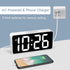 Welgo LED Digital Alarm Clock with USB Charging Port, 0-100% Dimmer, Large Number, AM/PM, White Bold Digits, Snooze, Adjustable Volume, Outlet Powered for Bedroom Bedside(White)