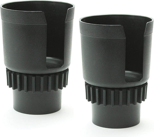 Gadjit CUP KEEPER 2.0 (2 PK) Cup Holder Adapter w/Adjustable Base For Hydro Flasks 18 21 24 oz, Yeti Tumbler 20 & 30 oz, Coffee & Travel Mugs 28 oz, Fits up to 3.25" diameters Black