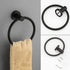 GAPPO 3 Piece Bathroom Hardware Accessories Set Matte Black SUS 304 Stainless Steel Wall Mounted Hand Towel Ring Toilet Paper Holder Robe Hook