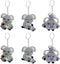 Mirabuy 24 Pcs Koala Keychains for Animal Themed Party Favors, Birthday Party Bag Fillers, Baby Shower Return Gifts