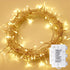 36ft 100 LED Battery Operated String Lights with Auto-Timer for Outdoor Garden Patio Lawn Party (IP65 Waterproof, 8 Modes, 120 Hours of Lighting, Warm White)
