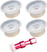 4 Pack Pressure Cooker Replacement Float Valve Gaskets, for Instant Pot Duo, Duo Plus, Ultra, LUX 3, 8 Qt, Pressure Cooker Float Sealing Caps (Does not contain metal valve)