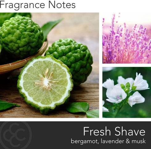 Manly Indulgence Fresh Shave Candle With Notes of Musk, Vanilla, Amber and Cedarwood (16.5 Oz)