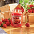 Village Candle Fresh Strawberries Large Glass Apothecary Jar Scented Candle, 21.25 oz, Red, 21 Ounce