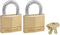 Master Lock 140T Solid Brass Padlock with Key, 2 Pack, 2 Count