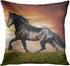 Emvency Set of 4 Throw Pillow Covers Horse Running Waist Horses Armchair Simplin Creative Cartoon Animal Night Decorative Pillow Cases Home Decor Square 18x18 Inches Pillowcases