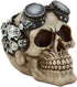 Ebros Geared Steampunk Pilot Aviator Robotic Skull Statue Victorian Industrial Sci Fi Decor Figurine with Painted 3D Protruding Gearwork Mechanism Design
