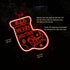 NOXTROND Merry Christmas Sock Festival Neon Light Sign, Red 3D Acrylic Light Up Words LED Lights Sign, USB Powered Dimmable Desk Lamp for Wall Indoor Christmas Party Bar Decoration