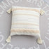 ToGeeKa Boho Woven Tufted Decorative Throw Pillow Covers, Soft Warm Woven Square Cushion Case with Tassels for Couch Sofa Bedroom Office Car, 20 x 20 inch (50 x 50 cm), Cream