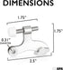 Ilyapa 12 Pack Hinge Pin Satin Nickel Door Stops -Heavy Duty Adjustable Door Stopper 2-1/2" x 1-3/4,with White Rubber Bumper Tips