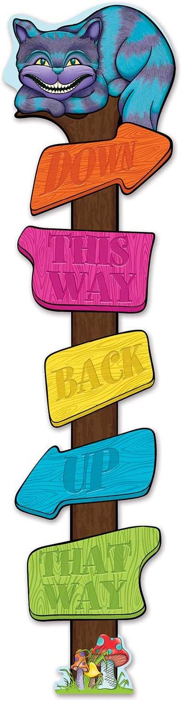 Beistle 59937 2 Piece Directional Post Cutouts, 66", Multicolor