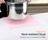 Nuovoware Silicone Dish Drying Mat, 16" x 14" Large Mat, Pink Kitchen Accessories, Easy Clean Dishwasher Safe Heat-Resistant Countertop Protection Trivet Multifunctional Kitchen Heat Proof Mat - Pink