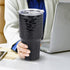30oz Tumbler Stainless Steel Insulated Travel Mug with Straw Lid Cleaning Brush (Black Leopard)