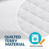 Mini Crib Mattress Protector 100% Waterproof, Without Noiseless Bamboo Quilted Ultra Soft White Terry Fitted Sheet Style (Mini Crib)