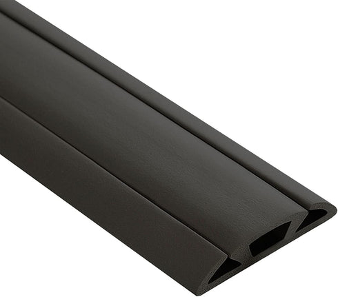 UT Wire 3-Channel Cord Protector & Concealer for Floor - 5 FT - Black
