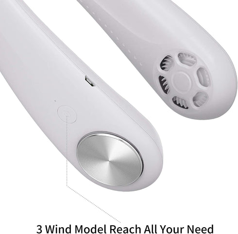 Leafless USB Hanging Neck Fans Portable Rechargable battery personal Fan portable around the neck fan