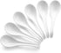 DOWAN Soup Spoons, Ceramic Chinese Soup Spoons, Asian Soup Spoons, White Japanese Spoon Large for Ramen Pho Wonton Dumpling Miso, Set of 6