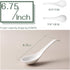DOWAN Soup Spoons, Ceramic Chinese Soup Spoons, Asian Soup Spoons, White Japanese Spoon Large for Ramen Pho Wonton Dumpling Miso, Set of 6