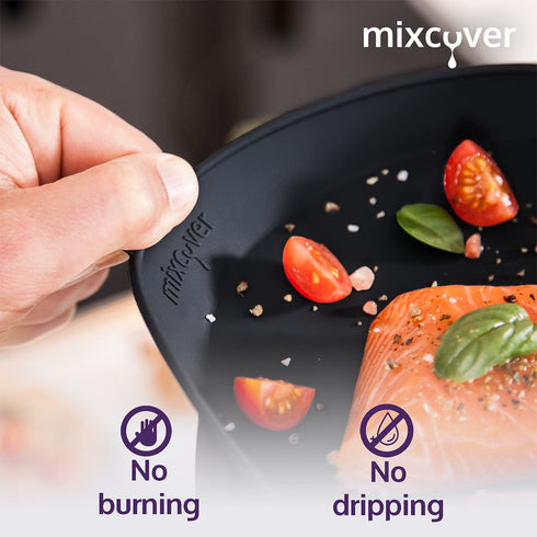 mixcover silicone steam pan for Thermomix Varoma casserole dish, compatible with TM6 TM5 TM31 TM-Friend cooking and baking mold, grey