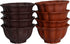 Yxhupot 4pcs Teacups 2.5oz Chinese Yixing Clay Zisha Cup Diamond Flower (Red brown)