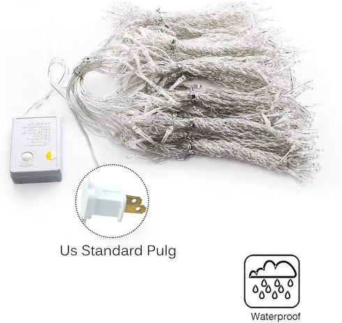 304 LED Window Curtain String Light Wedding Party Home Garden Bedroom Outdoor Indoor Wall Decorations