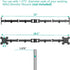 WALI Dual Monitor Arm, Fully Adjustable Pole Mount Bracket for WALI Monitor Mounting System (002ARM), Black