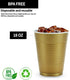 Hanna K. Signature Collection 50 Count Plastic Cup, 18-Ounce, Gold