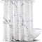 Marble Shower Curtain for Bathroom, Black White Marble Marble Texture Background PatternPolyester Fabric Shower Curtain with Hooks 72 X 72 Inches