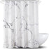 Marble Shower Curtain for Bathroom, Black White Marble Marble Texture Background PatternPolyester Fabric Shower Curtain with Hooks 72 X 72 Inches