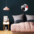 White,Grey,Black and Red Irregular Geometric Wall Clock Waterproof Decorative Clocks Durable Round Wall Clock Lightweight Clock with Roman Numeral Hands for Living Room Classroom Patio Bedroom