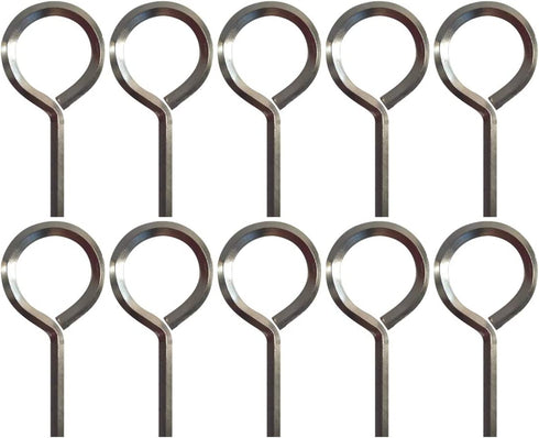 5/32” Hex Key Dogging Key Allen Key with Full Loop, Allen Wrench Door Key for Push Bar Panic Exit Devices, Solid Metal - 10 Packs