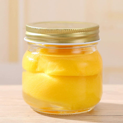 Regular Mouth Mason Jars,Encheng 5oz Clear Glass Jars with Lids(Gold),Small Spice Jars for Herb,Jelly,Jams,Wedding Favors,Shower Favors,Baby Foods,Mini Canning Jars Kitchen Storage Jars 20Pack €¦ €¦