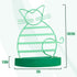 ERYTLLY Earring Holder, Cat Shaped Earring Stand with Wood Base for Girls/ Kids-47 Stud Earrings Holes (Mint Green)