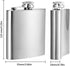 8th Day Fashion 6OZ Hip Flask for Liquor Pocket Size Stainless Steel Leakproof with Funnel Set Alcohol Drinking Flask Set (Silver)