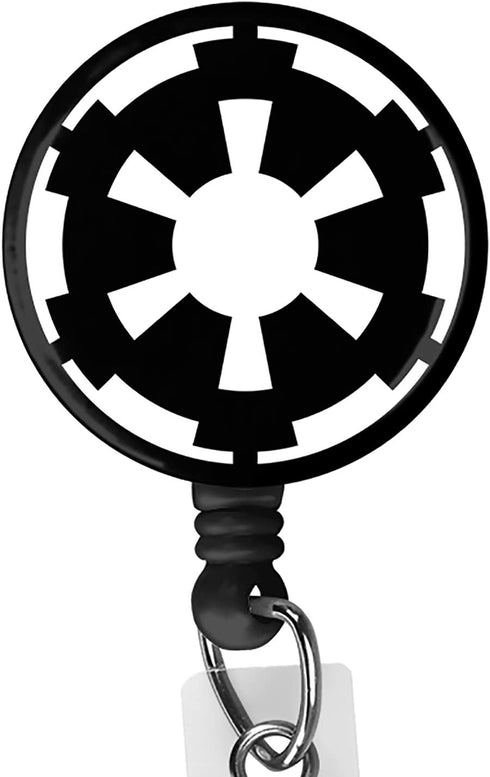 Star Wars Imperial Seal Retractable ID Card Badge Holder with Alligator Clip, Name Nurse Decorative Badge Reel Clip on Card Holders