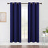 NICETOWN Living Room Blackout Draperies Curtains, Window Treatment Energy Saving Thermal Insulated Solid Grommet Blackout Draperies/Drapes (1 Pair, 42 by 72-Inch, Navy Blue)