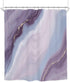 Homewelle Ombre Blue Purple Marble Shower Curtain 72Wx72H Inch Abstract Modern Luxury Cool Unique Ink Texture Geometry Vintage Line Art Aesthetic 12 Pack Shower Hooks Polyester Fabric Bathroom Bathtub