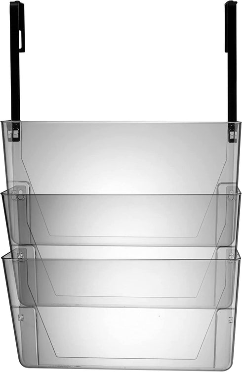 Officemate Wall File, Letter Size with Hanger Set, Clear, Comes in 3 Pack (21446)