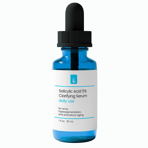 Pure Original Ingredients Salicylic Acid 5% Solution (30 mL), Gentle Exfoliating Serum/Mask for Smoother & Clearer Skin, Treats Blackheads, Acne & Clogged Pores