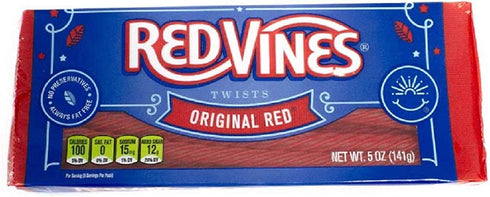 Red Vines Licorice, Original Red Flavor, 5oz Tray, Soft & Chewy Candy Twists