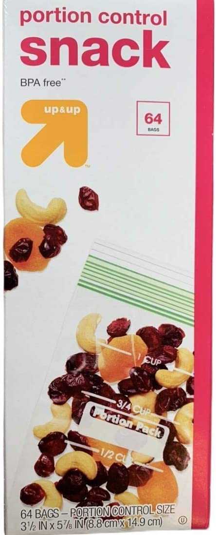 Portion Control Snack Bags (BPA free) ~ 3 1/2" x 5 7/8" ~ (64 bags x 2 = 128 bags)