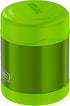 THERMOS FUNTAINER 10 Ounce Stainless Steel Vacuum Insulated Kids Food Jar, Lime Green