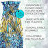 MODGY Collapsible and Expandable Flower Vase Plastic Decorative Modern Vases for Flowers Centerpieces Dining Table Decor Living Room Bathroom Wedding Office, Tiffany - Dragonfly