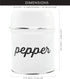 AuldHome Salt and Pepper Shaker Set; Rustic White Enamelware Retro Vintage Style Shaker Set