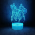 7 Color Changing Night Lamp 3D Atmosphere Bulbing Light 3D Visual Illusion LED Lamp for Kids Toy Christmas Birthday Gifts - Spiderman, Iron Man, Captain America (Heroes)