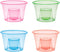 Party Essentials Disposable Soft Plastic Bomber Cups, Jager Bomb Shot Glasses, 3 Oz., 50 Count, Assorted Neon