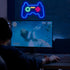 HSEFURNI Neon Sign, Gaming Neon Lights for Bedroom Wall Decor USB Powered Light Up Blue LED Signs, for Gamer Room Decor, Boys, Kids, Teen Gifts Idea, Game Room Accessories, and Party Decorations, 16"x11"