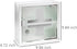 WENKO Locking Medicine Mounted Bathroom Storage, Hanging Medical, First Aid Wall Cabinet with Safety Glass Door, Modern, Small, Square, Silver Shiny