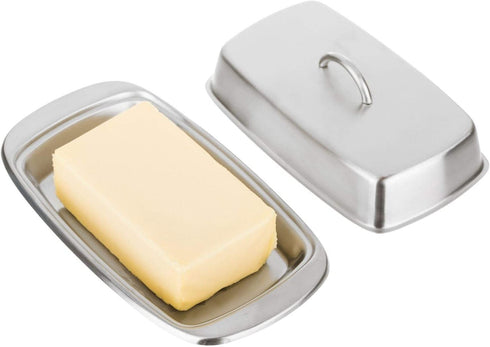 Jiallo Stainless Steel Butter Dish with Handle Cover